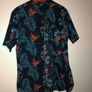 Floral button up shirt!